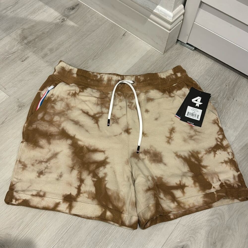 Fourlaps NWT Rush Short Russet Tie Dye with Pockets and Drawstring.